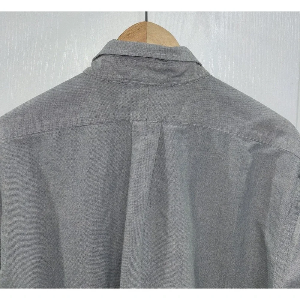 Polo Ralph Lauren Mens 16.5-33 L Gray Classic Fit 100% Cotton Button-Down Shirt‎
